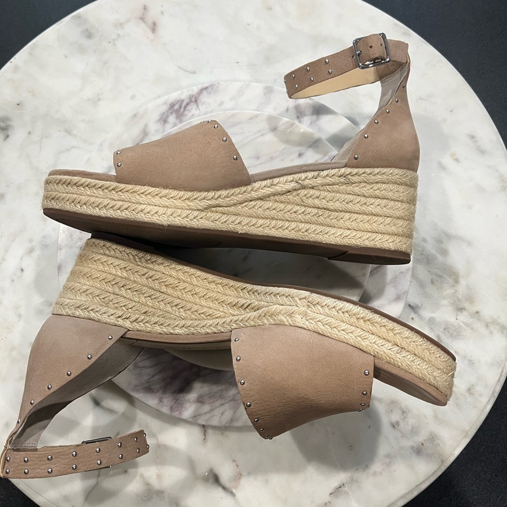Sole Society Tan Women's Wedge Sandals - Picture 2 of 5